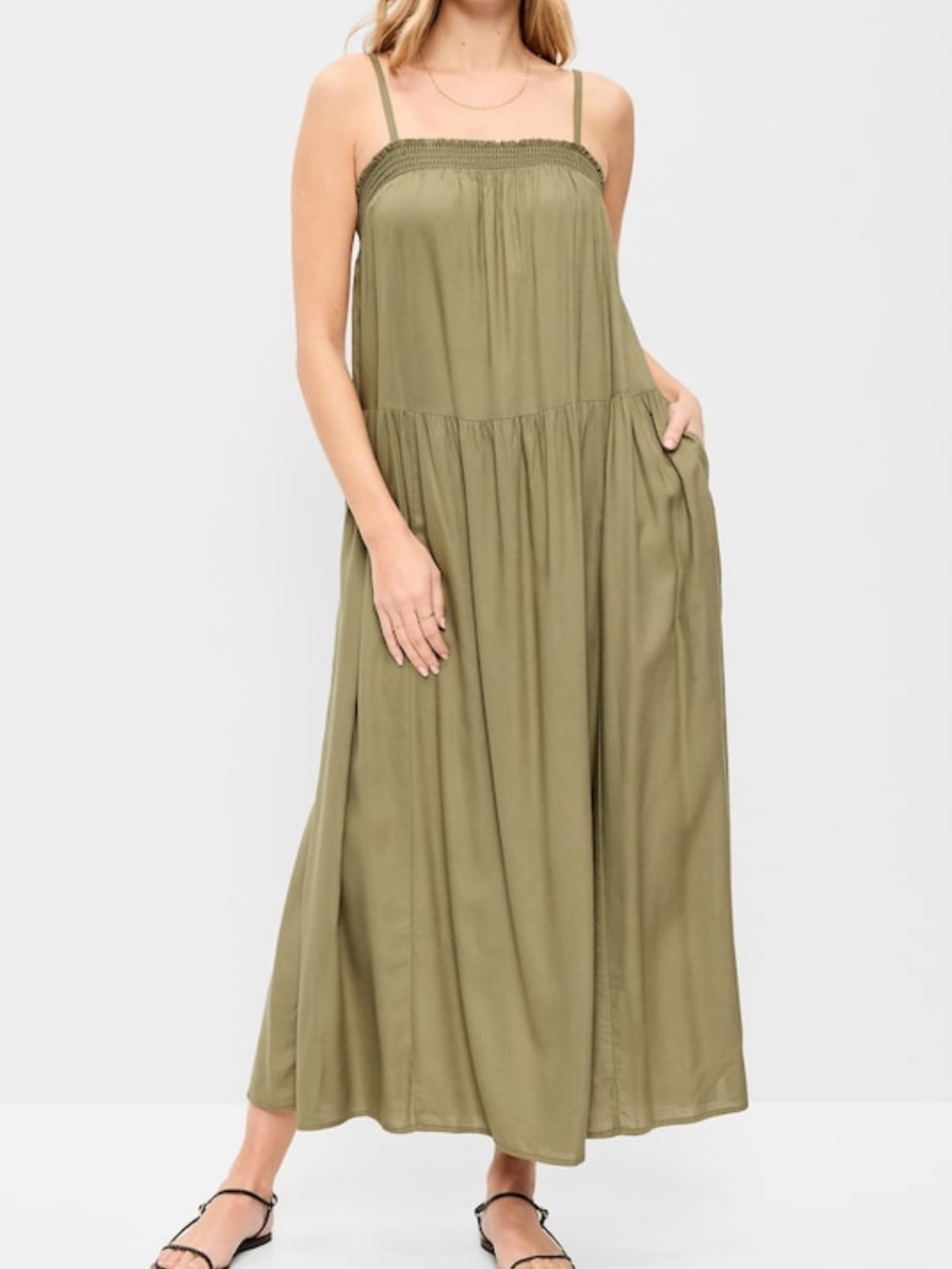Airy Smocked Maxi Dress